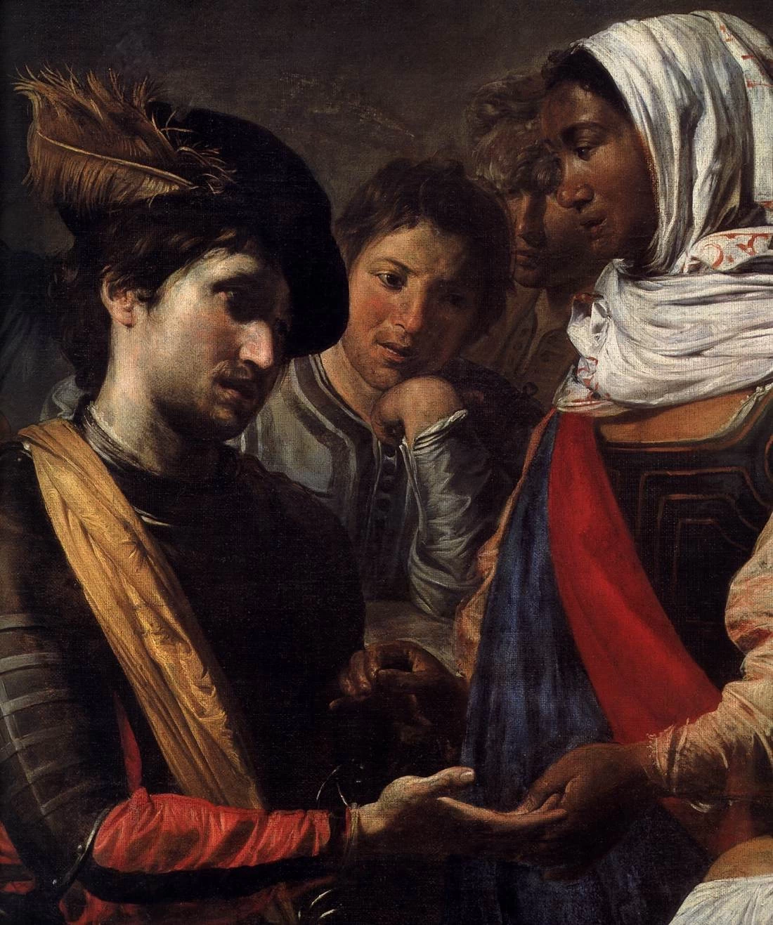 La chiromante - Vienna, Liechtenstein Museum, dettaglio